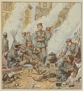 Az orléansi csata után a németek a város utcáin alkotó: after Louis Charles Bombled