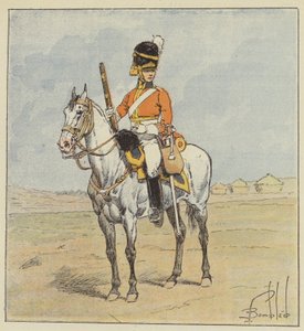 Angol hadsereg, skót sárkány, skótszürke alkotó: after Louis Charles Bombled