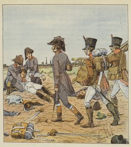 Katonai sebészek és ápolónők alkotó: after Louis Charles Bombled