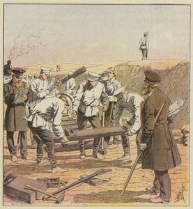 A Transzszibéria építése alkotó: after Louis Charles Bombled