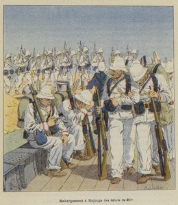 A 200. törmelék beszállása Majungában alkotó: after Louis Charles Bombled