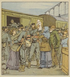 A párizsi frank gumiabroncsok beszállása alkotó: after Louis Charles Bombled
