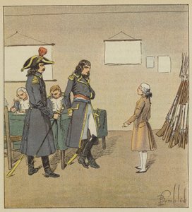 Eugene de Beauharnais azt állítja, hogy Bonaparte megverte apját alkotó: after Louis Charles Bombled