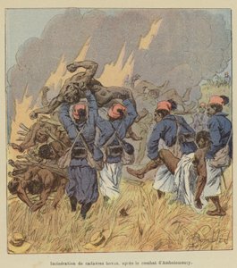 Hova holttesteinek hamvasztása az ambolomontyi csata után alkotó: after Louis Charles Bombled