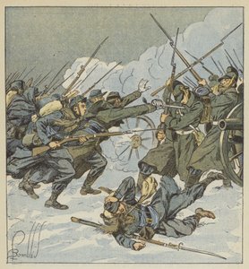 A Boudot cég, a 11. chasseurek közül német akkumulátorral működik alkotó: after Louis Charles Bombled