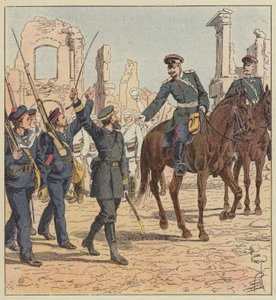 de Marolles kapitány és Stessel tábornok alkotó: after Louis Charles Bombled
