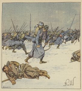 A 10. zászlóalj Martin üldözője egy porosz altiszt testében hagyja szuronyát. alkotó: after Louis Charles Bombled
