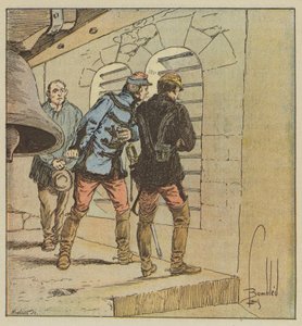 Chanzy tábornok a Terminiers harangtornyában alkotó: after Louis Charles Bombled