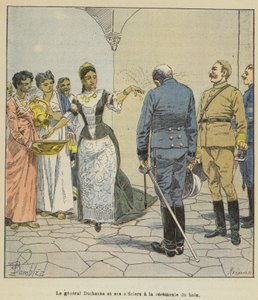 Duchesne tábornok és tisztjei a fürdőszertartáson