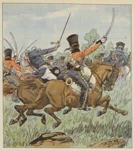 Lajos herceget pillanatokkal a jénai csata előtt megölték alkotó: after Louis Charles Bombled