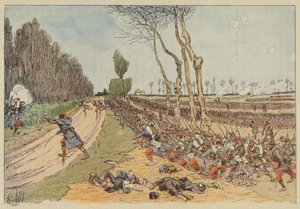 A franciák elfoglalják a Coulmiers Parkot alkotó: after Louis Charles Bombled