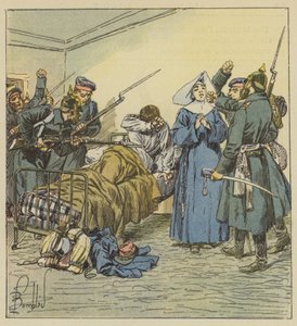 A poroszok a Boulevard Negrier mentőautóban alkotó: after Louis Charles Bombled
