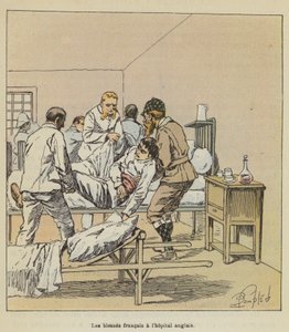A franciák megsebesültek az angol kórházban alkotó: after Louis Charles Bombled