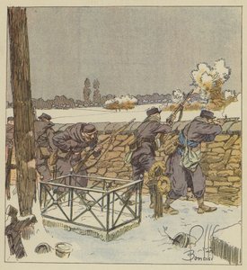 A párizsi frank gumiabroncsok védik a montsorti temetőt alkotó: after Louis Charles Bombled