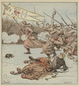 A pápai Zouaves megtámadja Loignyt alkotó: after Louis Charles Bombled