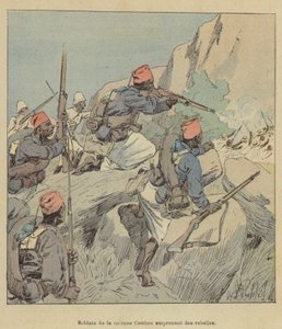 A Combes katonái meglepték a lázadókat alkotó: after Louis Charles Bombled