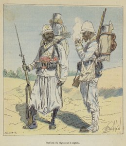 Az algériai ezred katonái alkotó: after Louis Charles Bombled