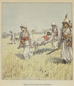 A Turcos blesses egy lambulanciát szállít alkotó: after Louis Charles Bombled