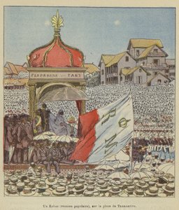 Egy kabar (népszerű találkozó), Antananarivo helyén alkotó: after Louis Charles Bombled
