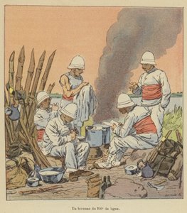 Egy bivak a 200. vonalról alkotó: after Louis Charles Bombled