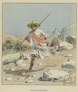 Egy futár a királynőtől alkotó: after Louis Charles Bombled