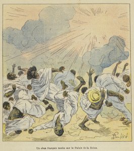 Egy francia kagyló zuhan a királynői palotára alkotó: after Louis Charles Bombled