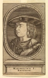 Maximilian I (1459-1519) portréja alkotó: after Lucas van Leyden