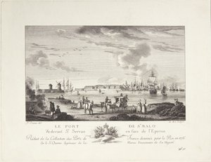 Saint Malo kikötője (Le port de St. Malo) alkotó: after Nicolas Marie Ozanne