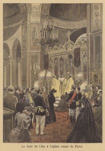 Újévi istentisztelet a párizsi orosz templomban