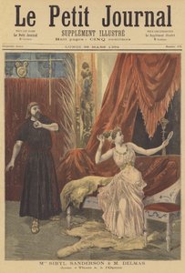 Sibyl Sanderson és Jean-Francois Delmas Thaisban, a párizsi operában alkotó: after Oswaldo Tofani