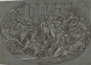 Bacchus diadala alkotó: after Perino del Vaga