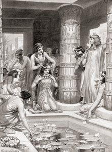 Az ókori Egyiptomba vacsorázni érkező vendégek láb- és kézmosáshoz vizet kaptak, illatos olajjal megkenve és virágfüzérekkel megkoronázva, a Hutchinsons History of the Nations kocsmából.