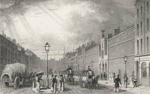 Farringdon Street és a Fleet börtön, 1830