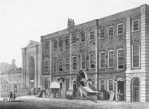 Déli nézet a Theatre Royal-ról a Portugal Streeten, Lincolns Inn Fields, 1811