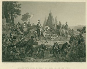 De Soto felfedezi a Mississippit alkotó: after W.H. Powell