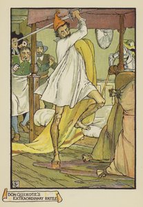 Don Quijote rendkívüli csata alkotó: after Walter Crane