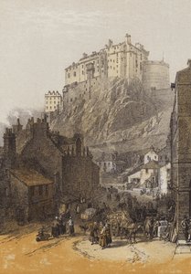 Edinburgh-i kastély a Grassmarketből (chromolitho)