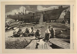 Ship-Building, Gloucester Harbor, Harper