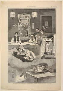 A kínaiak New Yorkban – Jelenet egy Baxter Street klubházban alkotó: Winslow Homer