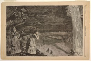 A vízesés alatt, a Catskill-hegységben alkotó: Winslow Homer