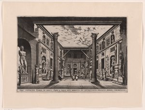 Beeldentuin a Palazzo Valle-ben, Capranicában alkotó: anonymous (attributed to)