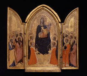 Madonna és gyermeke szentekkel (Sterbini-triptichon) alkotó: anonymous 
