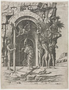 Leszállás Limbóba alkotó: attributed to Andrea Mantegna