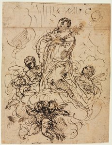 Egy szent apoteózisa alkotó: attributed to Antonio Domenico Gabbiani