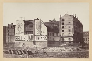 La Belle Jardinière: a rue de la Cité-n található üzlet a bontás alatt, Párizs alkotó: attributed to Charles Marville