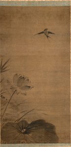 Fecske és Lotus alkotó: attributed to Fachang Muqi
