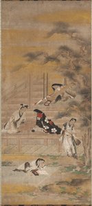 A négy öröm alkotó: attributed to Iwasa Matabei