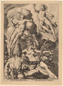 A Négy Elem alkotó: attributed to Jacob Matham, after Hendrick Goltzius