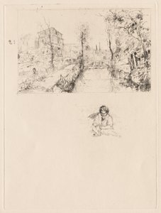 [Táj híddal és gyerekkel] alkotó: attributed to Jean Louis Richter