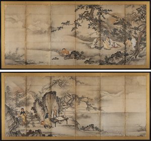 A négy teljesítmény alkotó: attributed to Kano Shōei
